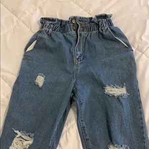 Distressed Mom Jeans